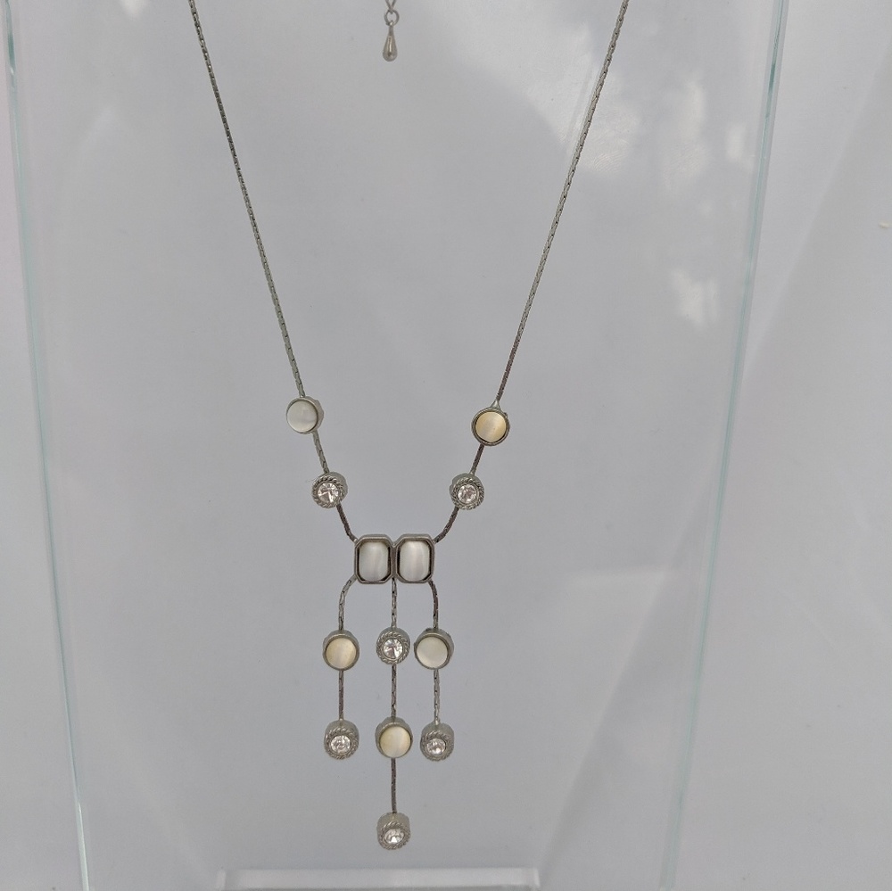 White rhinestone necklace